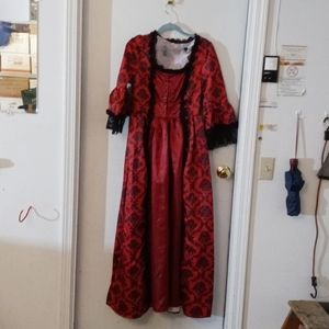 Vintage looking red lace dress